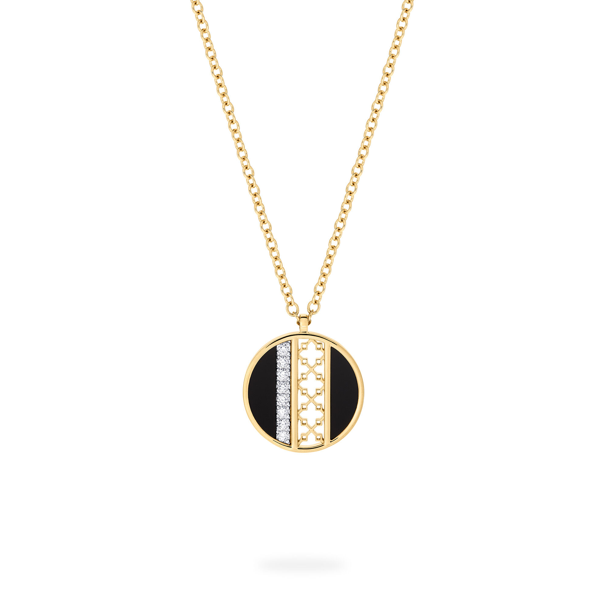 Black gold pendant necklace online